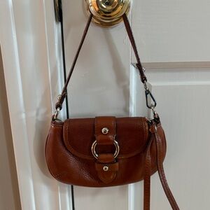 Elegant Brown Leather Shoulder Bag